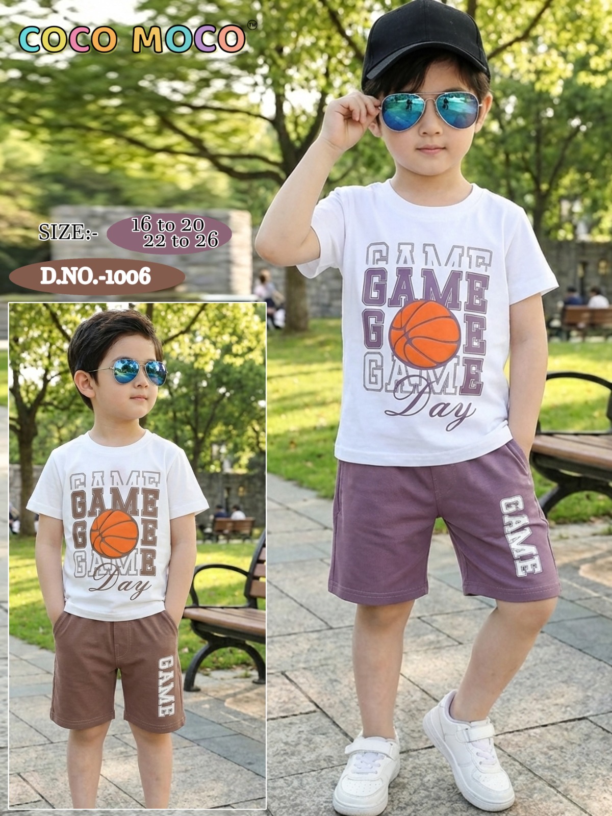 TrendWale "Game Day" Athletic Coord Set: Boys' Basketball Edition Cotton Outfit - Image 3