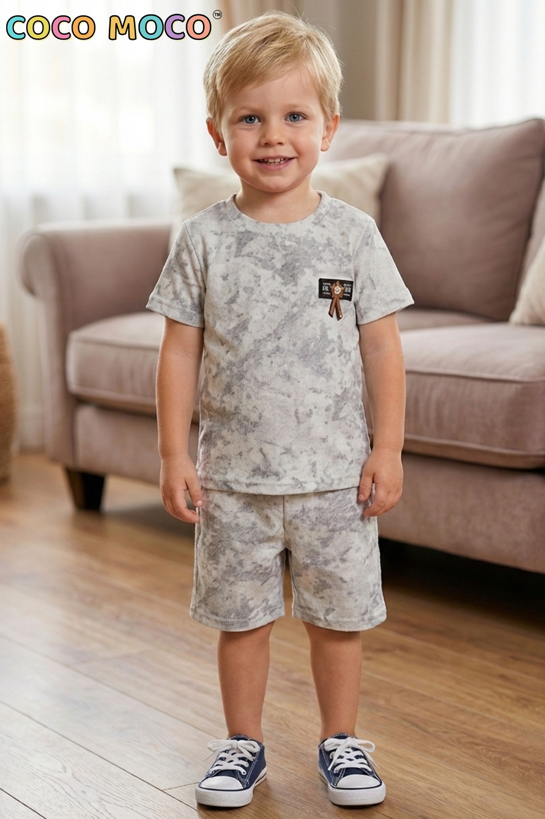 Trend Wale Boys Tie Dye T-Shirt Shorts Set - Image 2
