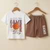 Boys Game Printed T-Shirt & Shorts Set | Stylish Kids Summer Wear Outfit