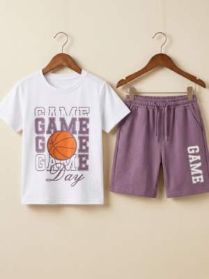 1 (11) Boys Game Printed T-Shirt & Shorts Set | Stylish Kids Summer Wear Outfit