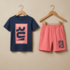 Boys “The Best” Printed T-Shirt & Shorts Set | Stylish Kids Casual Summer Outfit