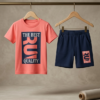 Boys “The Best” Printed T-Shirt & Shorts Set | Stylish Kids Casual Summer Outfit