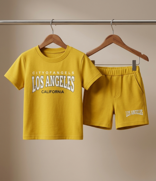 Boys Printed T-Shirt & Shorts Set | Stylish Kids Casual Summer Wear Outfit