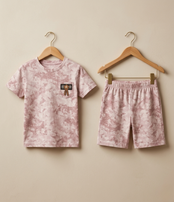 Boys Tie Dye T-Shirt & Shorts Set | Stylish Kids Casual Summer Wear Outfit