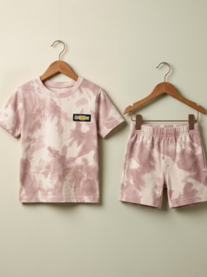 1 (8) Boys Tie Dye T-Shirt & Shorts Set | Stylish Kids Casual Summer Wear Outfit