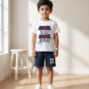 Boys “Eat Sleep Game Repeat” Printed T-Shirt & Shorts Set | Cool Kids Summer Outfit