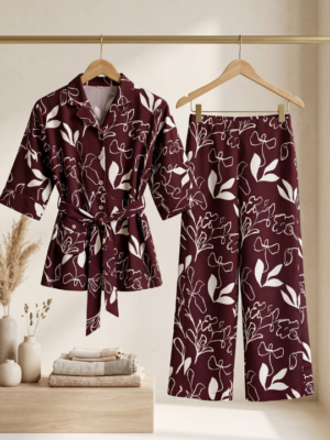 Girls Printed 2 Piece Co-Ord Set | Stylish Top & Palazzo Pant Set for Girls