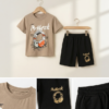 Boys Printed T-Shirt & Shorts Set | Trendy Kids Summer Casual Outfit