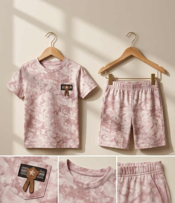 Boys Tie Dye T-Shirt & Shorts Set | Stylish Kids Casual Summer Wear Outfit