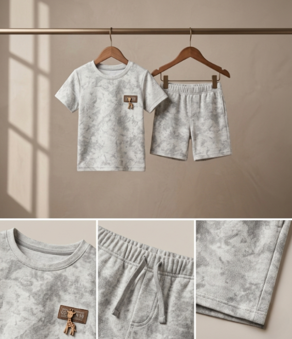 Boys Tie Dye T-Shirt & Shorts Set | Stylish Kids Casual Summer Wear Outfit