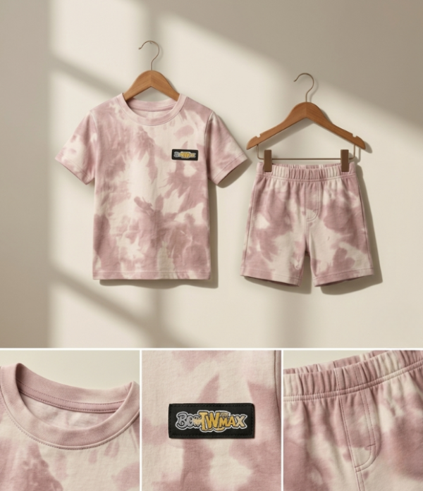 Boys Tie Dye T-Shirt & Shorts Set | Stylish Kids Casual Summer Wear Outfit