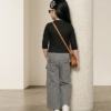 Girls Cargo Co-Ord Set | Stylish Ribbed Top & Wide Leg Cargo Pant Outfit for Girls