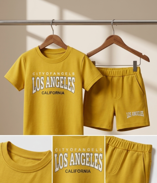 Boys Printed T-Shirt & Shorts Set | Stylish Kids Casual Summer Wear Outfit