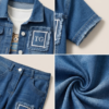 Girls Denim 3 Piece Set | Stylish Jacket, Top & Capri Pant Outfit for Girls