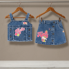 Girls Blue Denim Dungaree Dress | Stylish Sleeveless Kids Western Wear Outfit