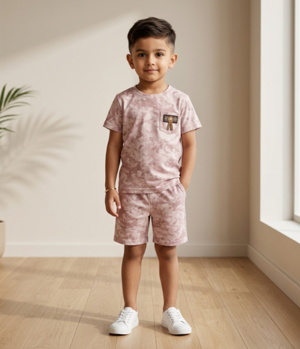 Boys Tie Dye T-Shirt & Shorts Set | Stylish Kids Casual Summer Wear Outfit