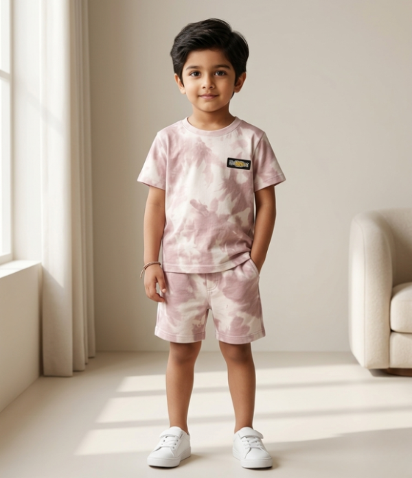 Boys Tie Dye T-Shirt & Shorts Set | Stylish Kids Casual Summer Wear Outfit