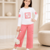 Girls Cargo Co-Ord Set | Stylish Top & Wide Leg Pant Set for Girls Casual Wear