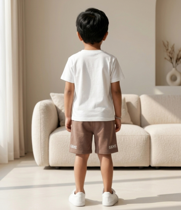 Boys Game Printed T-Shirt & Shorts Set | Stylish Kids Summer Wear Outfit
