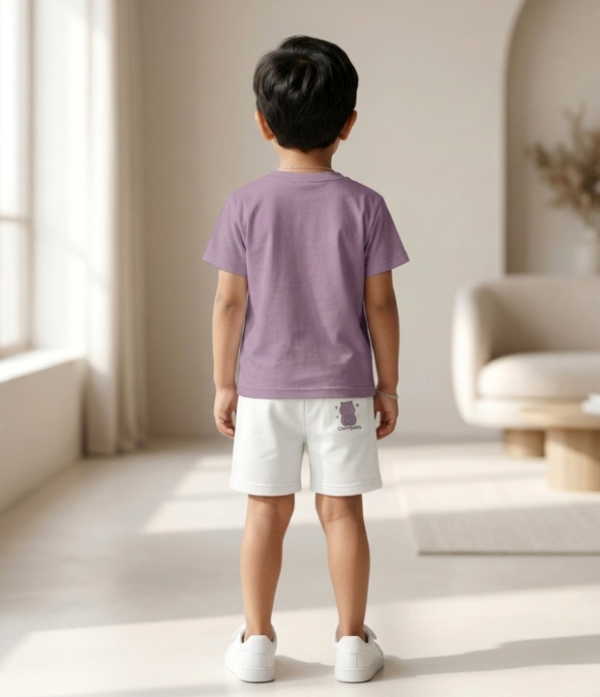 Boys Cartoon Print T-Shirt & Shorts Set | Cute Kids Casual Summer Wear Outfit