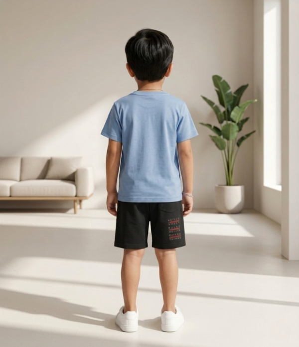 Boys Printed T-Shirt & Shorts Set | Trendy Kids Casual Summer Wear Outfit
