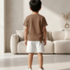 Boys Cartoon Print T-Shirt & Shorts Set | Cute Kids Casual Summer Wear Outfit