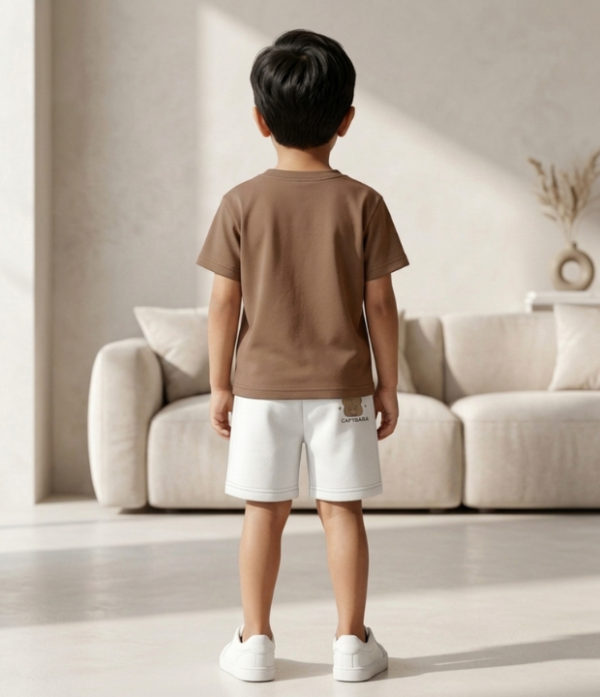 Boys Cartoon Print T-Shirt & Shorts Set | Cute Kids Casual Summer Wear Outfit