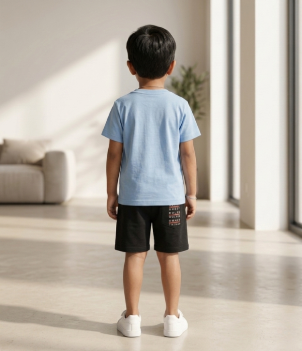 Boys Printed T-Shirt & Shorts Set | Trendy Kids Casual Summer Wear Outfit