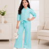 Girls Pink Co-Ord Set | Stylish Kids Top & Palazzo Pant Set for Casual and Party Wear