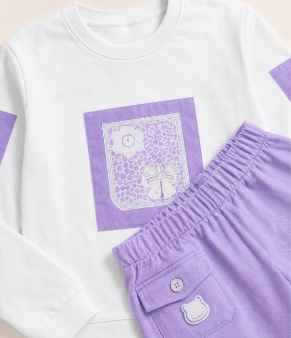 Girls Cargo Co-Ord Set | Stylish Top & Wide Leg Pant Set for Girls Casual Wear