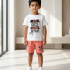 Boys “Eat Sleep Game Repeat” Printed T-Shirt & Shorts Set | Cool Kids Summer Outfit