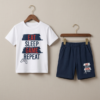 Boys “Eat Sleep Game Repeat” Printed T-Shirt & Shorts Set | Cool Kids Summer Outfit