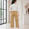 Girls Printed Top with Striped Shrug & Cargo Pant Set | Stylish Girls Western Wear Outfit