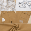 Girls Printed Top with Striped Shrug & Cargo Pant Set | Stylish Girls Western Wear Outfit