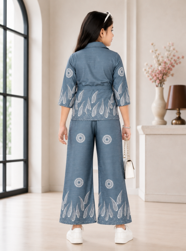 Girls Printed 2 Piece Set | Stylish Top & Palazzo Pant Outfit for Girls