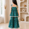 Girls Printed Kurti & Sharara Set | Ethnic Kids Festive Wear Outfit