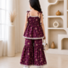 Girls Printed Kurti & Sharara Set | Ethnic Kids Festive Wear Outfit