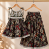 Girls Floral Printed Gharara Set | Stylish Ethnic Party Wear Dress for Girls