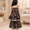 Girls Floral Printed Gharara Set | Stylish Ethnic Party Wear Dress for Girls