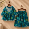 Girls Floral Printed Gharara Set | Stylish Ethnic Wear Outfit for Girls