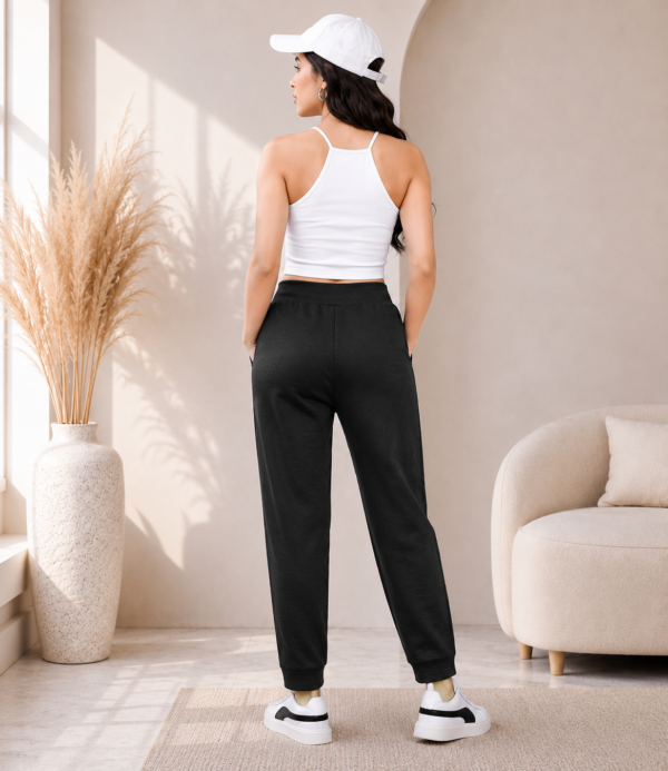 Girls Cotton Blend Solid Jogger Track Pants Combo Pack | Casual Elastic Waist Bottomwear for Girls | Pack of 4 (Black, Wine, Teal Green, Navy Blue)