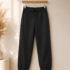 Girls Cotton Blend Solid Jogger Track Pants Combo Pack | Casual Elastic Waist Bottomwear for Girls | Pack of 4 (Black, Wine, Teal Green, Navy Blue)