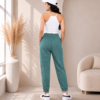 Girls Cotton Blend Solid Jogger Track Pants Combo Pack | Casual Elastic Waist Bottomwear for Girls | Pack of 4 (Black, Wine, Teal Green, Navy Blue)