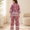 Girls Printed Co-Ord Set | Stylish Kids Shirt & Pant Set for Girls Casual and Party Wear
