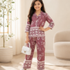 Girls Printed Co-Ord Set | Stylish Kids Shirt & Pant Set for Girls Casual and Party Wear