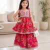 Girls Floral Gharara Set | Stylish Ethnic Wear Dress for Girls with Printed Kurti & Gharara