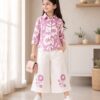 Girls Floral Printed Shirt & Palazzo Pant Set | Trendy Girls Western Wear Outfit