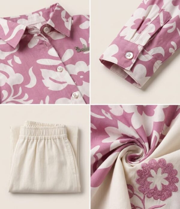 Girls Floral Printed Shirt & Palazzo Pant Set | Trendy Girls Western Wear Outfit