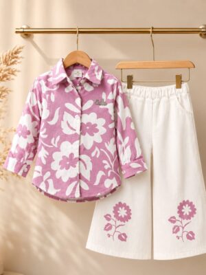 WhatsApp Image 2026-05-14 at 6.36.47 PM Girls Floral Printed Shirt & Palazzo Pant Set | Trendy Girls Western Wear Outfit