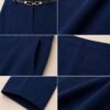 Women's Cotton Blend High Waist Wide Leg Formal Trousers | Casual Office Wear Palazzo Pants with Belt